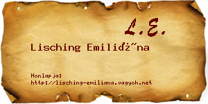 Lisching Emiliána névjegykártya